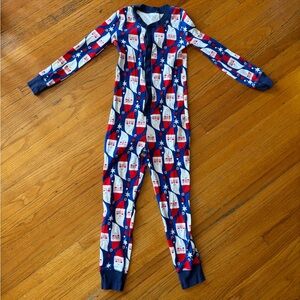 Mini Boden Santa Christmas Holiday Pajama One-Piece